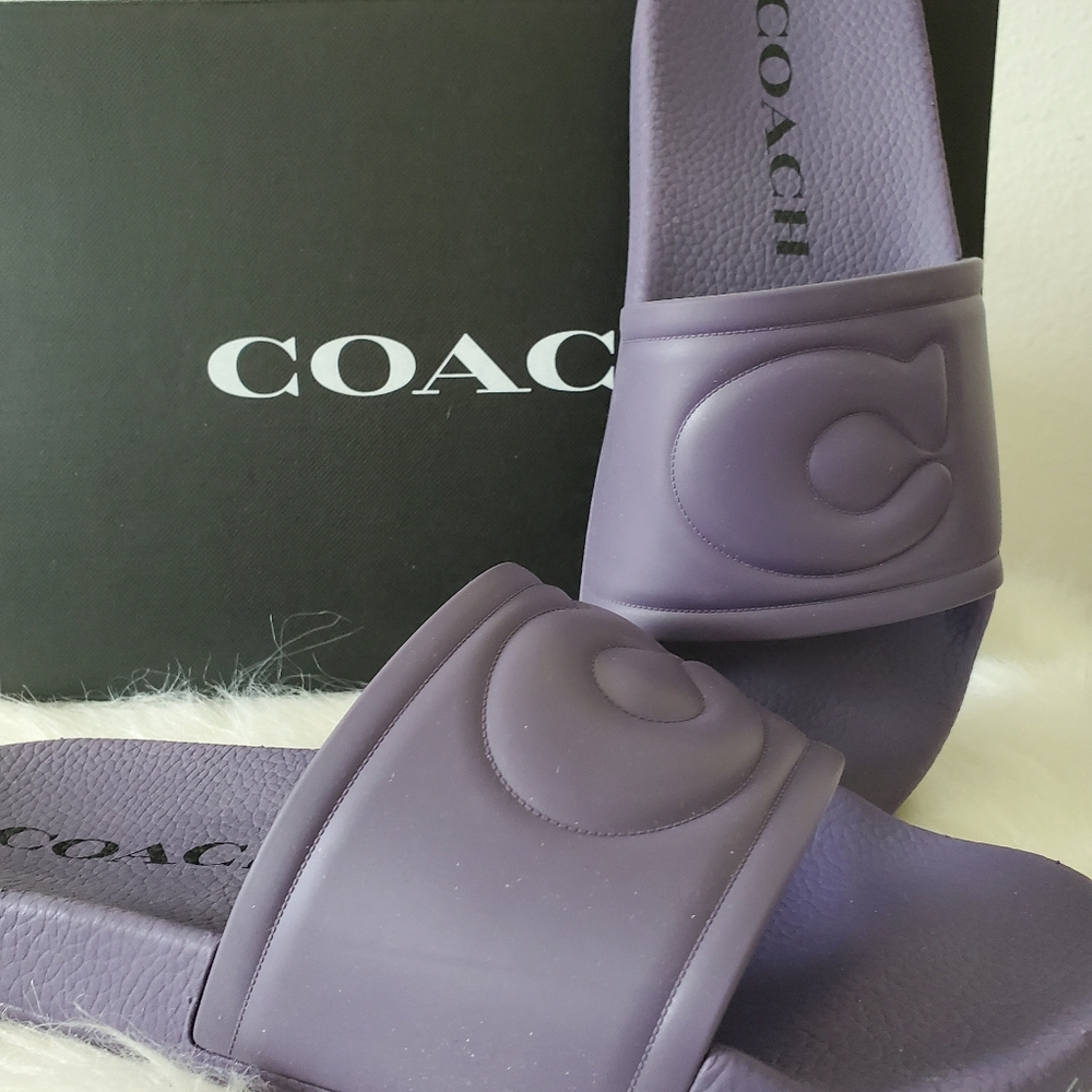 NWB Coach Slides slippers sandals 9 - Picture 2 of 5